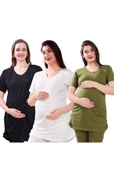 Tummy Pack of 3 Soft & Comfortable Maternity T-shirt for Women