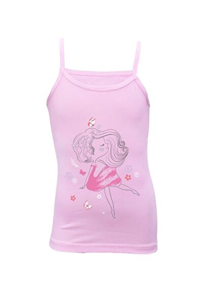 Onurel Girl's Pack of 5 - Girl's Printed, Lycra Cotton Rope Strap Tank Top