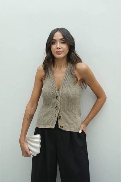 Ecenin Favorileri Tricotaj cu nasturi Pulover de damă din nurcă
