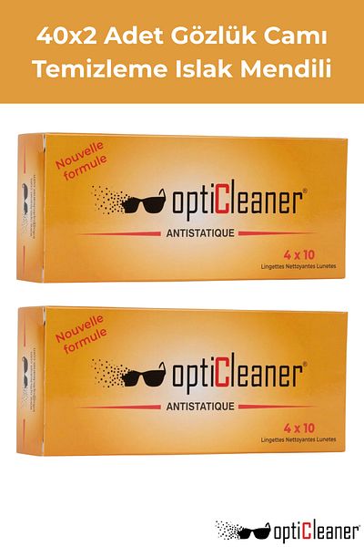 Opticleaner مناديل تنظيف النظارات 40x2 قطعة
