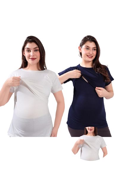 Tummy Pack of 2 Soft & Comfortable Maternity & Nursing Pullon Top for Women