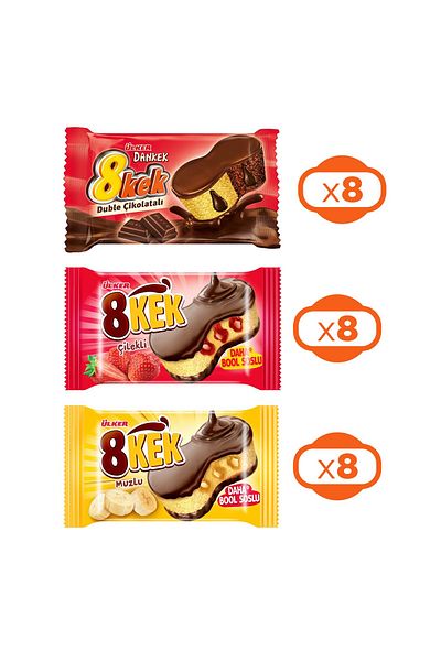Ülker Dankek 8 Cake 55 Gr 24 Pack Mixed Pack
