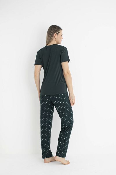Skygo Estiva 25124 Set pijama cu mânecă scurtă Milan Soft Polka Dot pentru femei