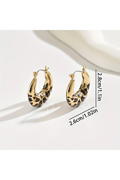 Redhead Leopar Mini Halka Küpe