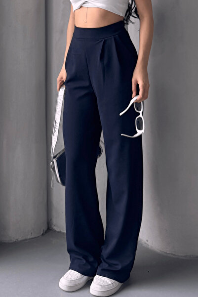 Paw Garage Жіночі штани Sophia з високою талією, еластичною спинкою, потайною блискавкою з боків, іспанськими штанинами та тканиною Palazzo.