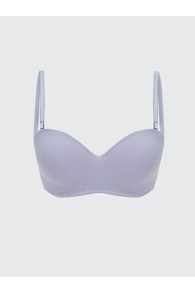 LC Waikiki Lilac Underwire Unpadded Plain Strapless Bra