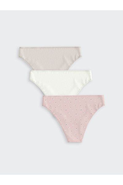 LC Waikiki Lcw Dream Pink Floral Brazilian Panties 3 Pack