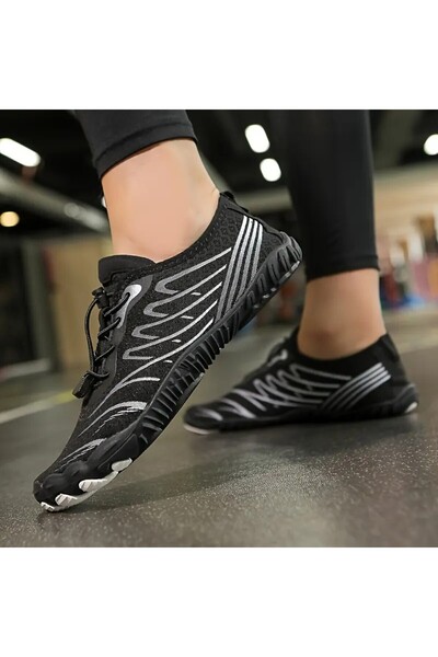 Aslan DENİZ AYAKKABISI HIZLI KURUYAN HAFİF, PLAJ, SÖRF ,DALIŞ VE YÜRÜYÜŞ AYAKKABISI,SPOR AYAKKABISI SİYAH