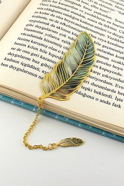 Solfera pene turceze de pasăre verde cu cititor Hokka din metal vintage și lanț AY034