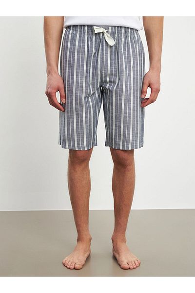 LC Waikiki Navy Blue Standard Fit Men's Pajama Bottom Shorts