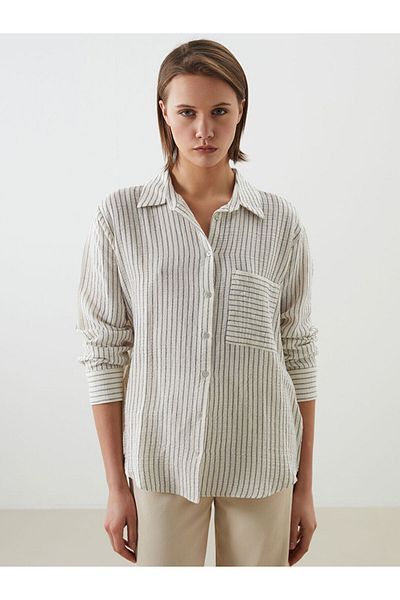 LC Waikiki Lcw Vision Striped Muslin Women's Shirt
