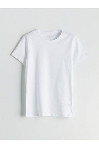 LC Waikiki White Crew Neck Short Sleeve Men's Undershirt 2 Pack