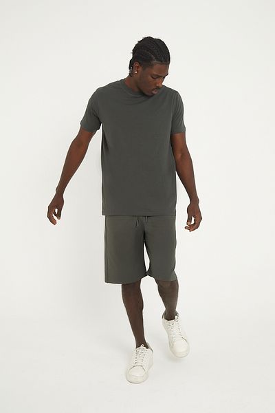 KAPHONE Men's Plain Shorts Tshirt Bottom Top Set