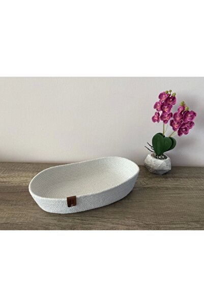 Sevdam Sepet Λευκό Διακοσμητικό Κουτί μεγάλου μεγέθους, Κουτί αποθήκευσης, Αξεσουάρ μπάνιου