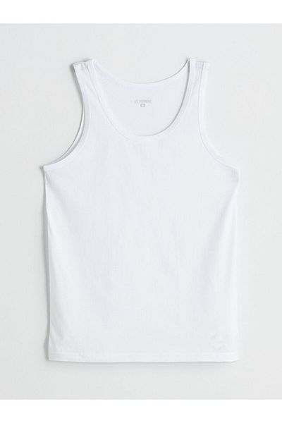 LC Waikiki White U Neck Basic Cotton Men's Undershirt 5 Pack