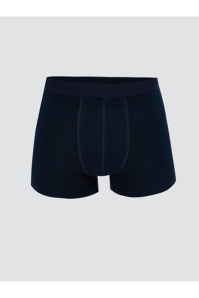 LC Waikiki Navy Blue Standard Fit Cotton Flexible Men's Boxers 3-Piece