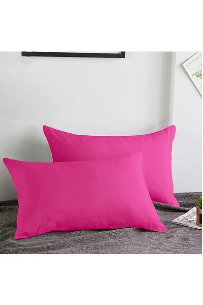 Kotonia Home Set 2 Fete de perna Kotonia Home, 100% bumbac, ranforce color uni, 50x80 cm, fuxia