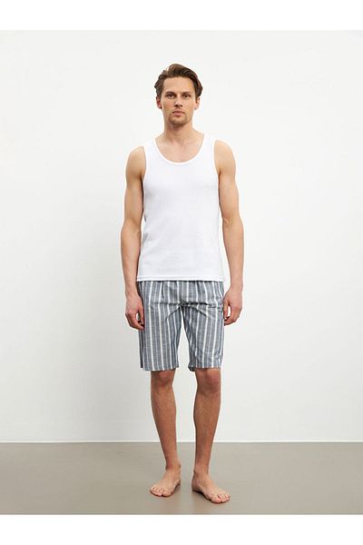 LC Waikiki Navy Blue Standard Fit Men's Pajama Bottom Shorts