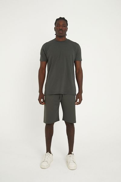 KAPHONE Men's Plain Shorts Tshirt Bottom Top Set