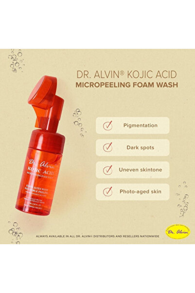 Dr. Alvin غسول رغوي للتقشير الدقيق بحمض الكوجيك من دكتور ألفين