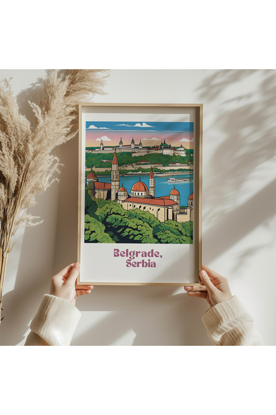 UNT Pictură „Belgrad” cu rama din lemn