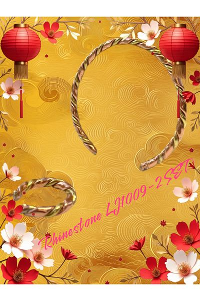 ORGANICYOU Rhinestone Collection 
 Mod.Lj1009-2 Double Braid Original Stylish Copper Twist Design Bracelet+Ring Set