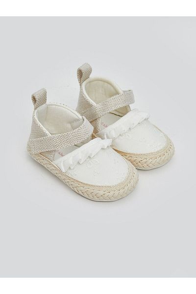 LC Waikiki Straw Sole Velcro Baby Girl First Step Shoes