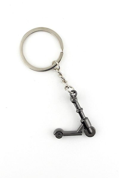 Solfera Anthracite Colored Electric Scooter Shaped Metal Keychain Kc274