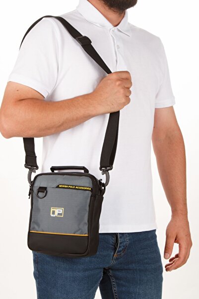 CERFF LEATHER CLUP Сіра сумка Imperteks через плече та ручна сумка