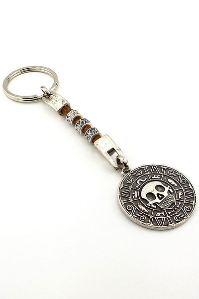 Solfera Mayan Aztec Calendar Medallion Derni Lanyard Metal Keychain Kc315
