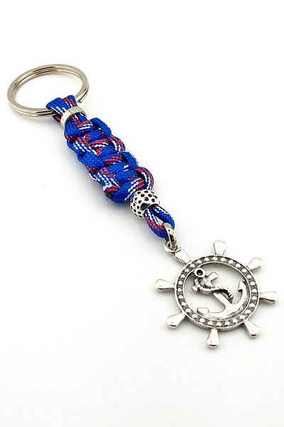 Solfera Anchor Rudder Ship Boat Marine Macrame Knit Keychain Kc308