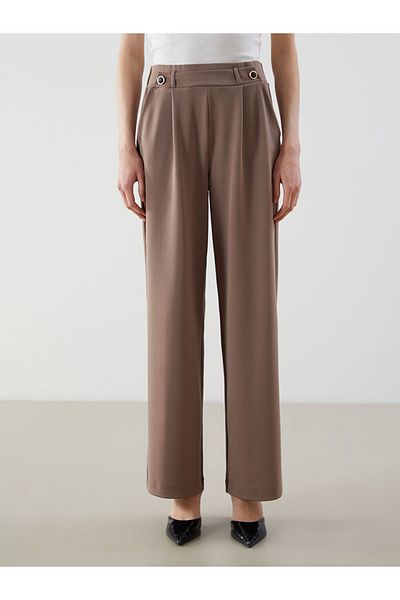 LC Waikiki Lcw Vision Brown Women's Elastic Waist Pants