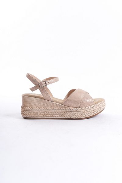 Elile Shoes Genuine Leather Soft Sole Wedge Heel Sandals