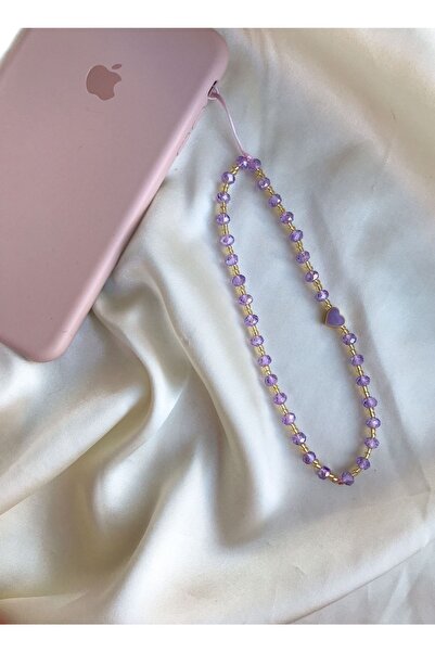 PEONY peonyofficiall Lila Mineli Kalp Ve Kristal Detaylı Gold Detaylı Telefon...