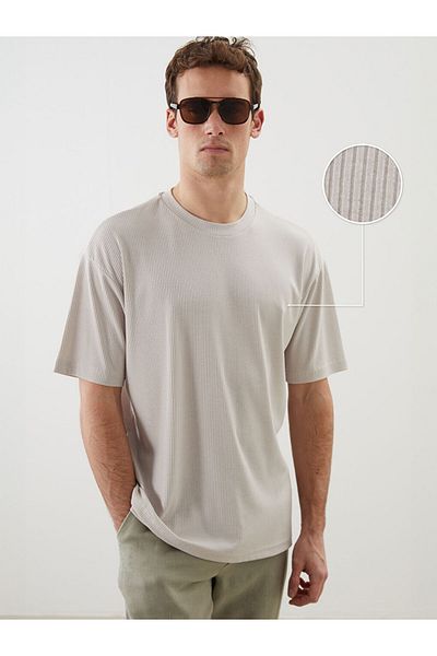 LC Waikiki Crew Neck Men's Textured T-Shirt