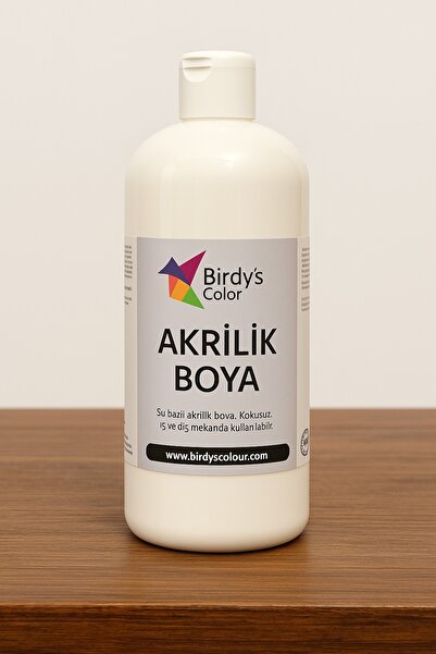 Birdys Color Beyaz Akrilik Boya 500 gr