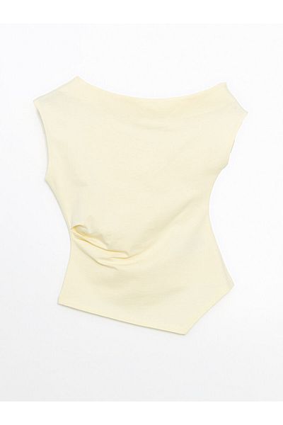 LC Waikiki Lcw Vision Yellow Boat Neck Women's Blouse