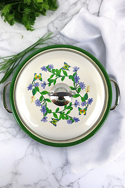 İnci Emaye No. 22 Enamel Pot, Serving, Food Camping, Picnic, Dowry