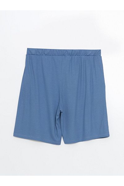 LC Waikiki Lcw Dream Blue Elastic Waist Women's Shorts Pajama Bottoms