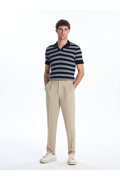 LC Waikiki Ανδρικό παντελόνι Chino LCWAIKIKI Classic Standard Fit Λινό Μικτό