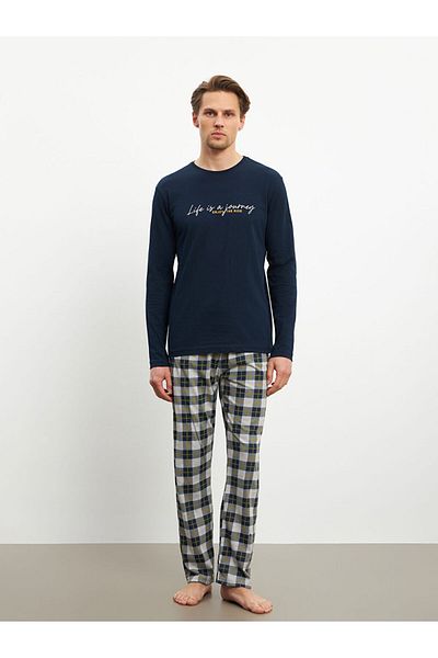 LC Waikiki Gray Standard Fit Men's Pajama Set