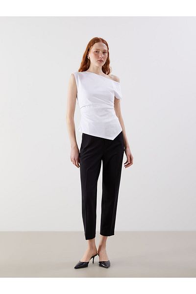LC Waikiki Lcw Vision White Boat Neck Women's Blouse