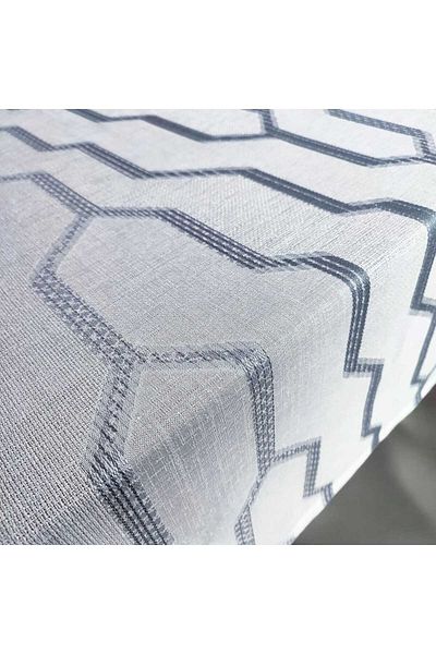 PİKKO HOME JACQUARD GEOMETRIC POLIESTER ALB (LM)
