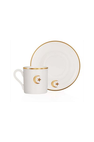 Paşabahçe Porcelain Turkish Coffee Cup Set 2 Pieces 4 Pieces