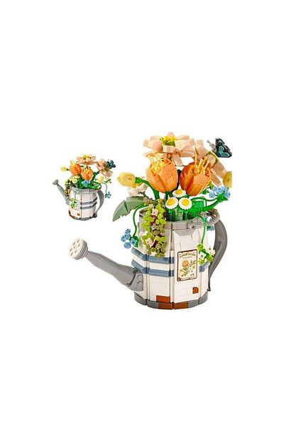 Depomiks Avm 973 Pieces Flower Arrangement in Watering Can Block Toy