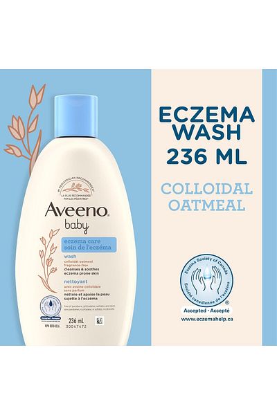 AVEENO غسول بيبي كير - شامبو وغسول للجسم للعناية بالأكزيما، 236 مل