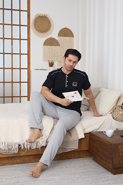 LİLA İÇ GİYİM ΣΕΤ ΠΙΤΖΑΜΑ ΑΝΔΡΙΚΟ ΜΟΝΟ ΧΤΕΝΙΣΜΕΝΟ ΚΟΝΤΟΜΑΝΙΚΙ