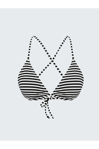 LC Waikiki LCW DREAM Mavi Çizgili Çıkarılabilir Pedli Kadın Bikini Üst