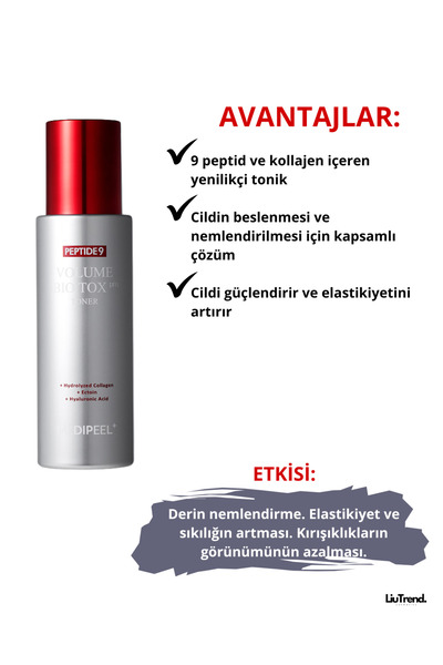 Medipeel Peptide 9 Volume Bio Tox Toner Pro 250 ml Matrixyl Ile Peptid Toner Güçlendirici M0406