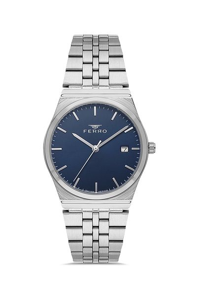 FERRO Silver Steel Band Women's Wrist Watch Fl21591Awt-A15